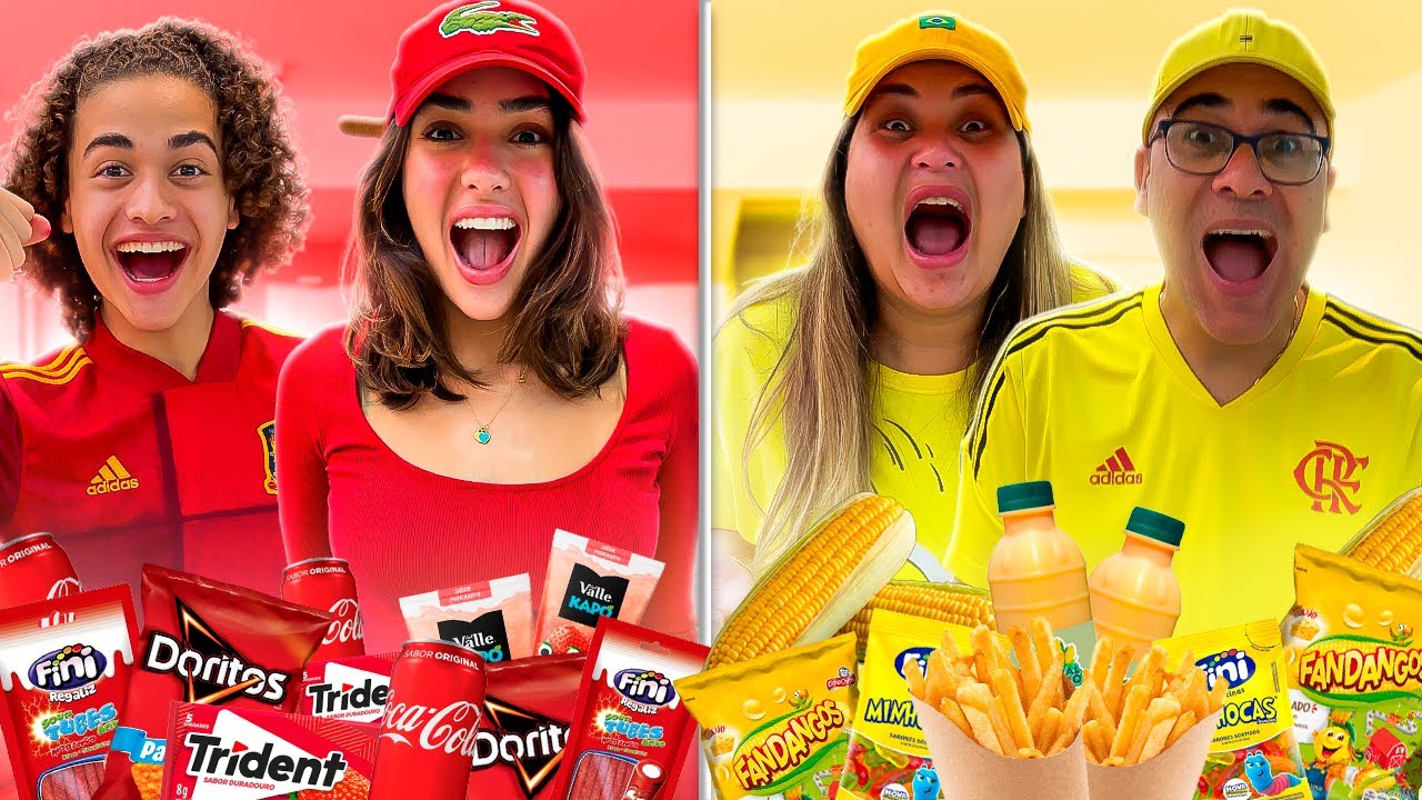 COMIDA VERMELHA VS COMIDA AMARELA *Quem venceu?