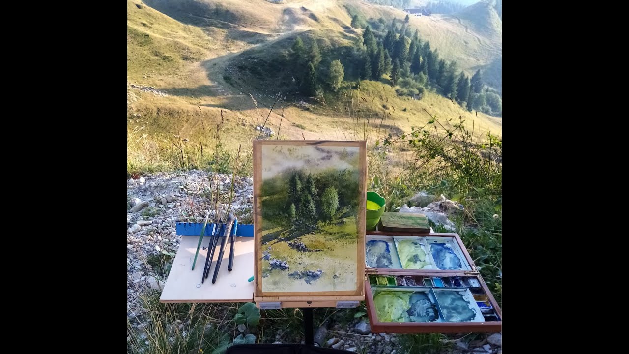 COME DIPINGERE UN PAESAGGIO MONTANO AD ACQUERELLO DI FELICE FELTRACCO