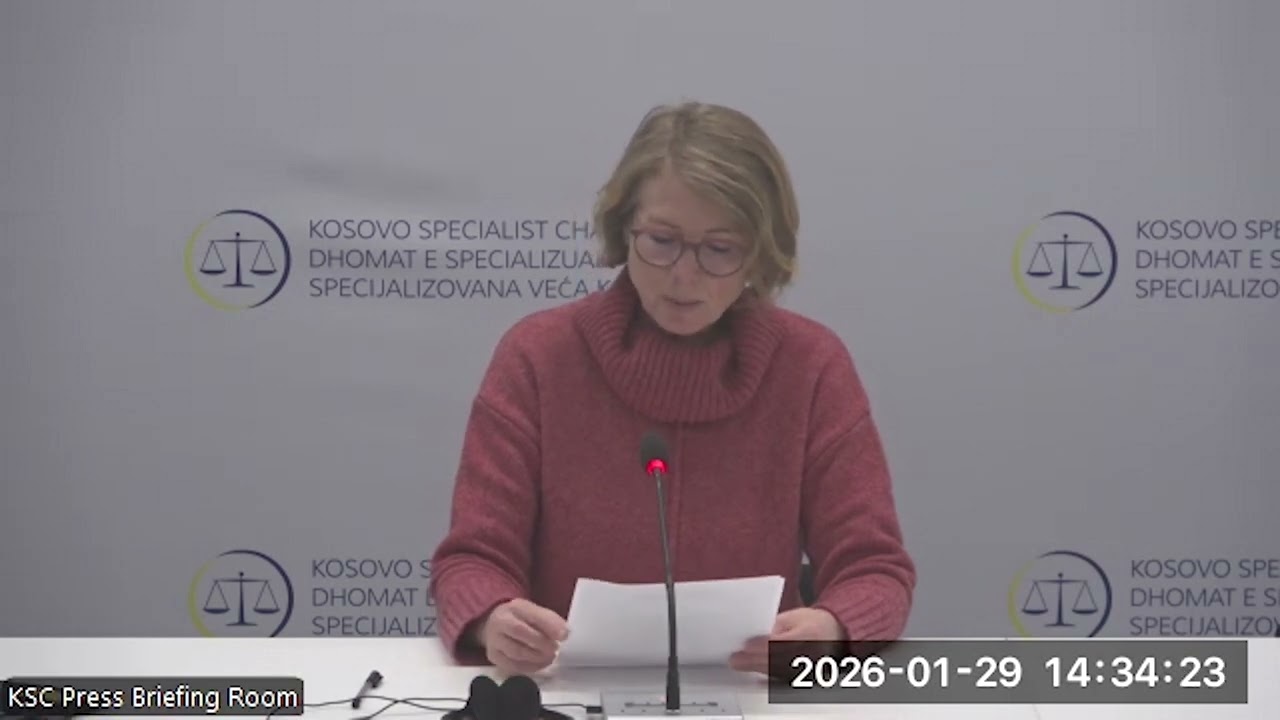 29/01/2026: Brifing za medije Specijalizovanih veća