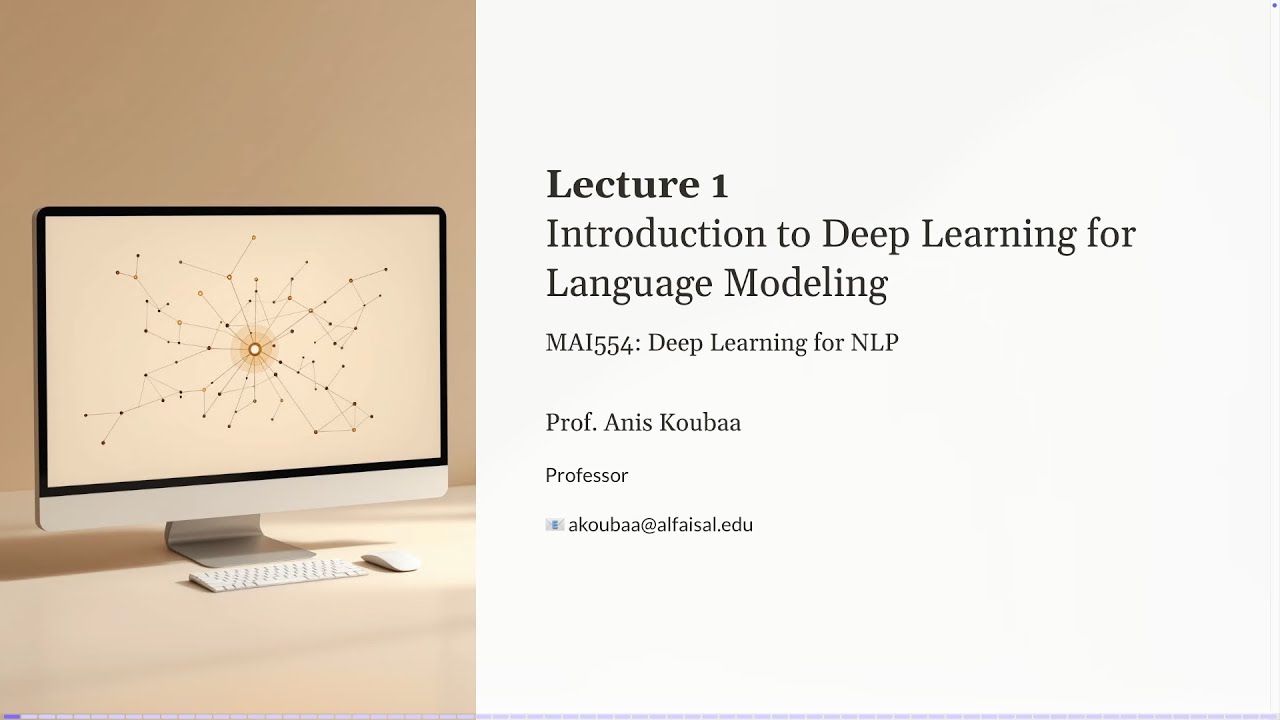 [MAI554 -  Lecture 1] Introduction to Deep Learning for Language Modeling