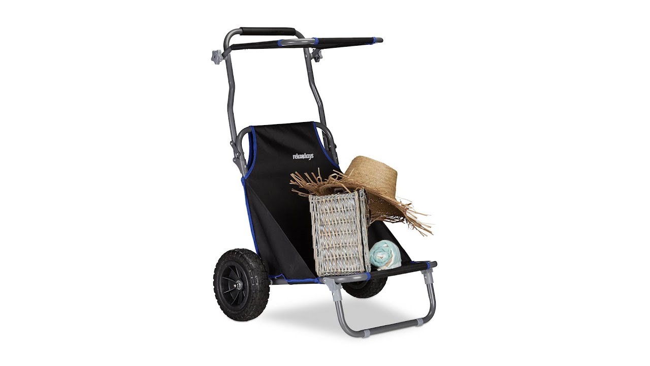 Strandwagen faltbar mit Dach