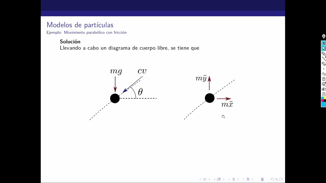 Ejemplo: Modelado de proyectil con fricci&oacute;n viscosa