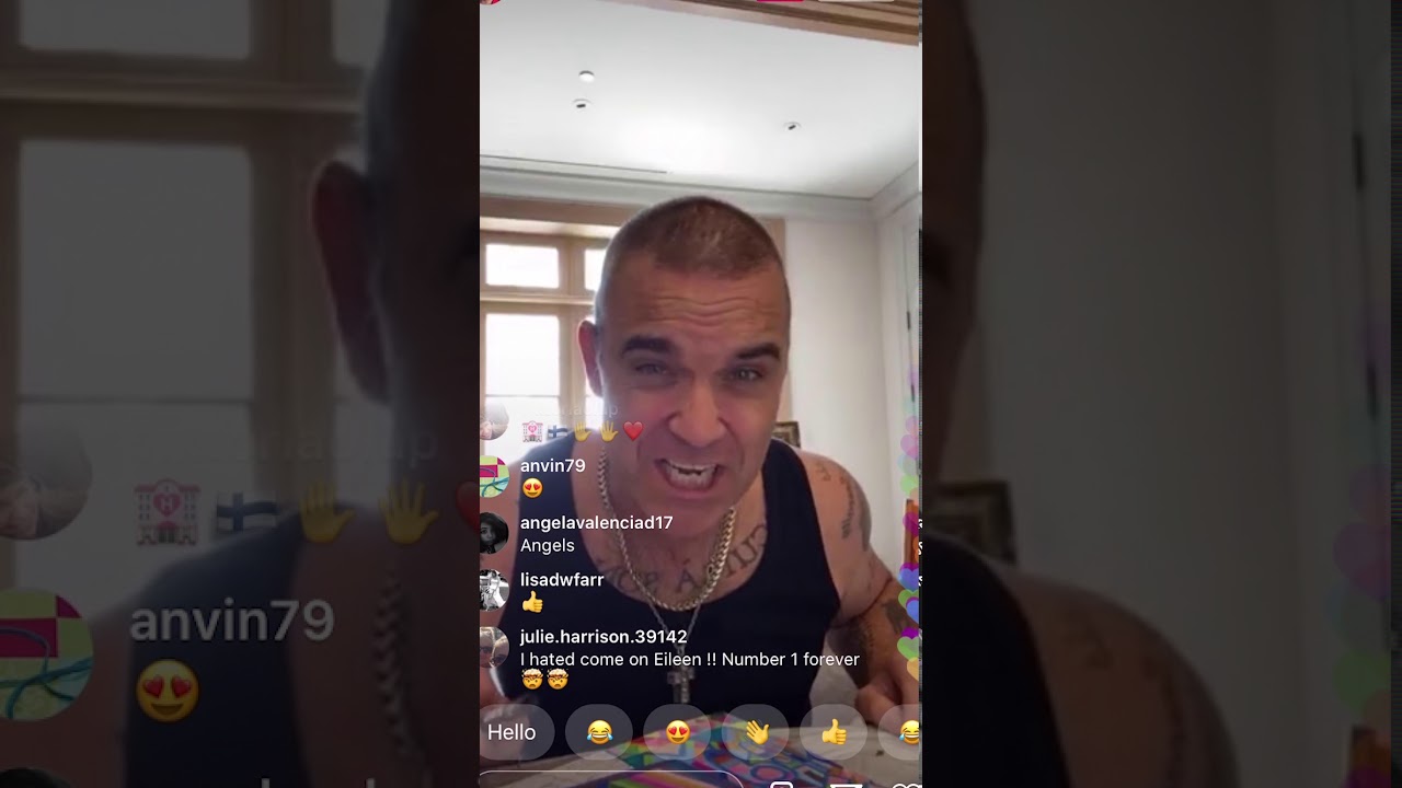Robbie Williams - Come on Eileen (UNRELEASED OWN VERSION) - LIVE - 'Coronaoke' - 07/04/20