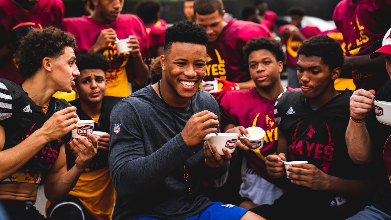 Saquon Barkley surprises Cardinal Hayes Football