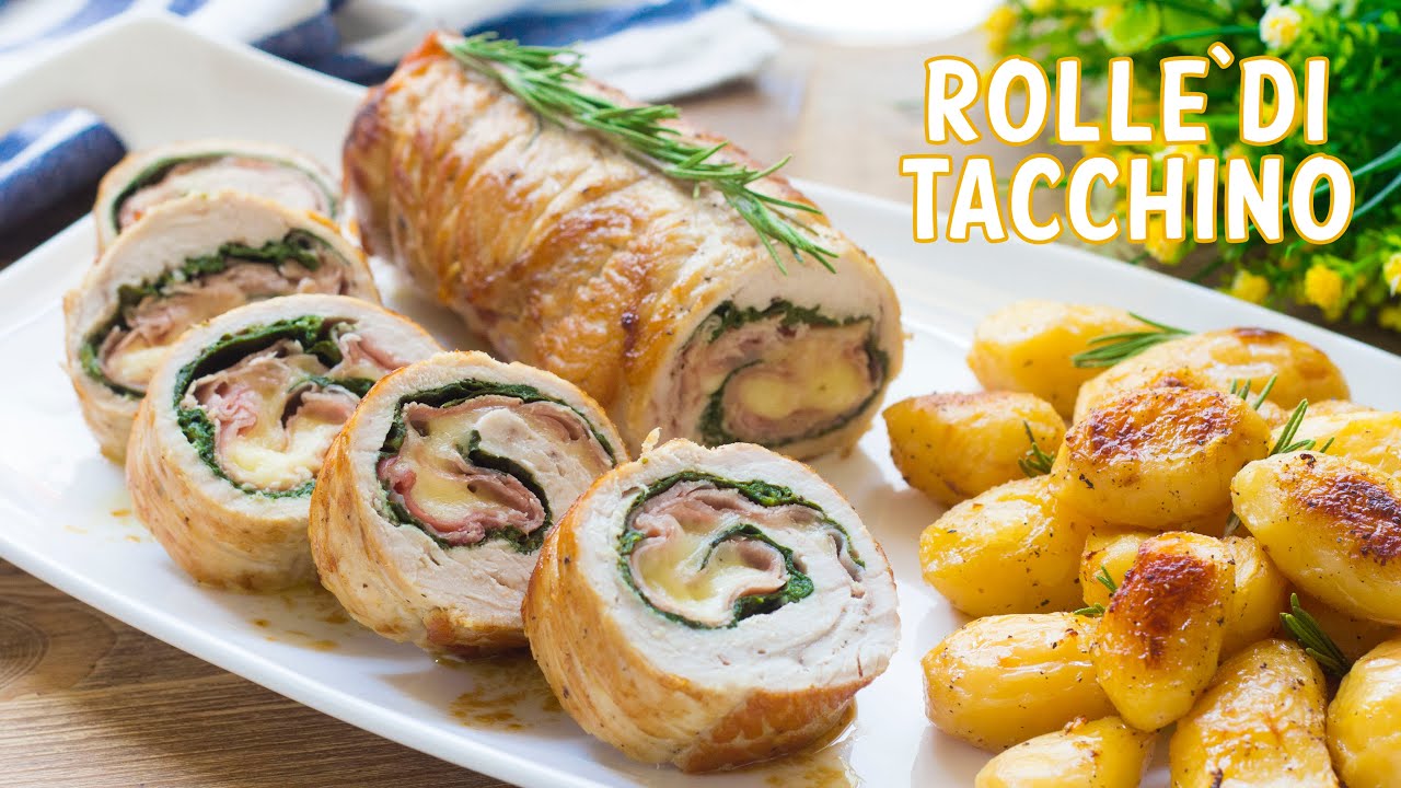 Rollè di Tacchino Ripieno al Forno - Ricetta Facile Rotolo di Tacchino - 55Winston55