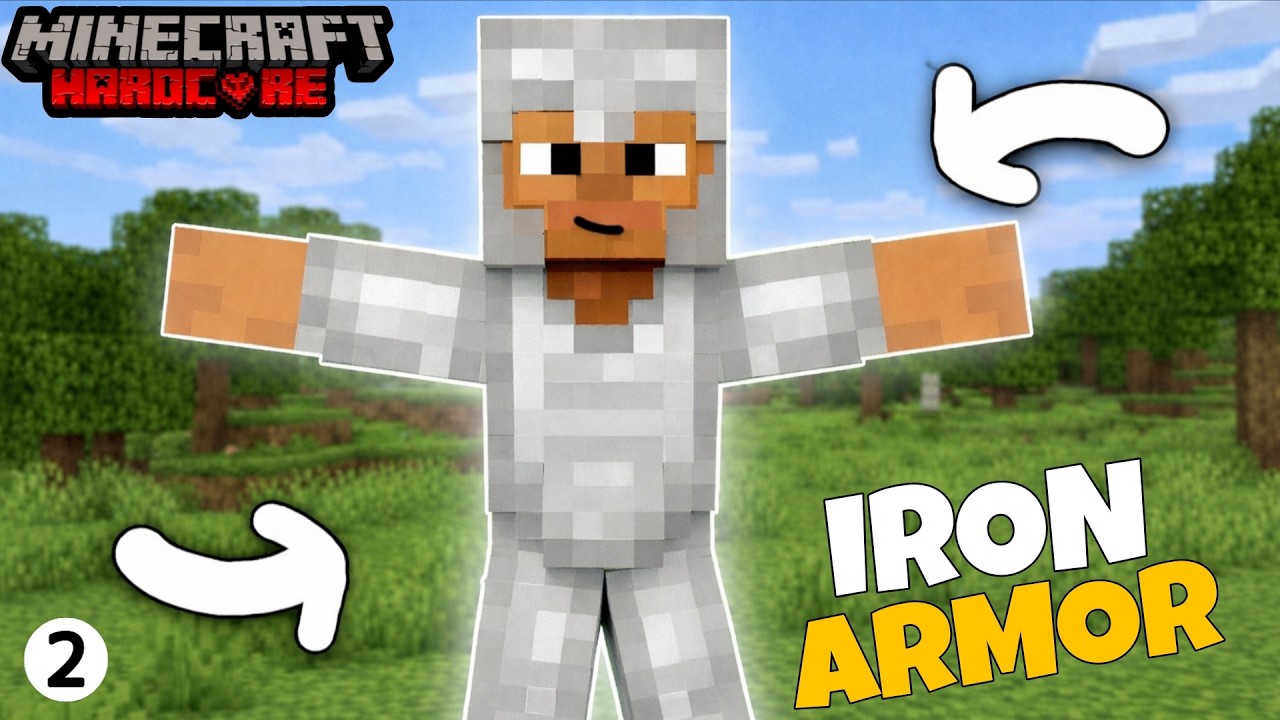 Hardcore Survival Episode 2 – Iron Armor Bana Liya! (Minecraft PE)
