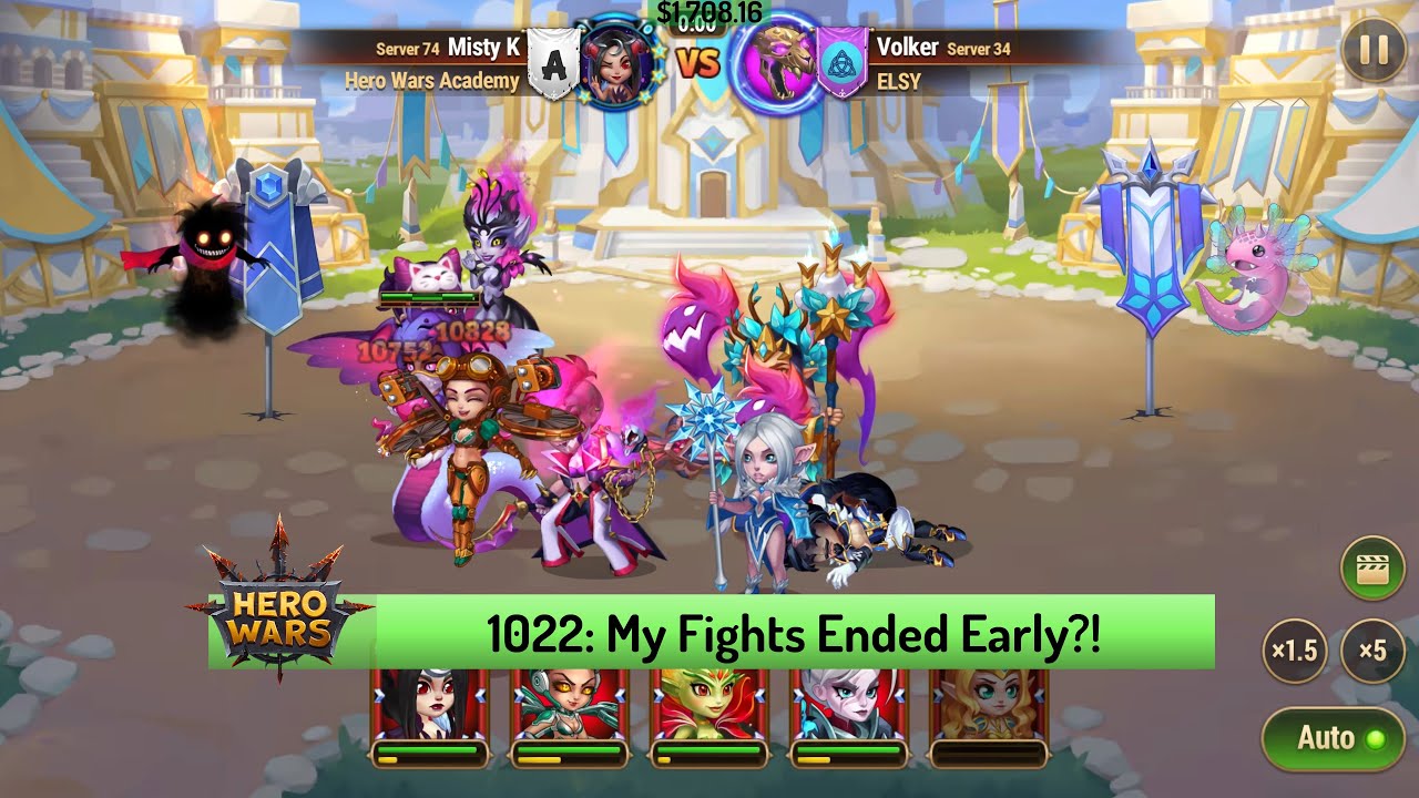 Let's Play Hero wars 1022: League Arena Fights Keep Ending Early