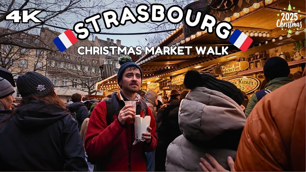 Strasbourg Christmas Market 2025 | Beautiful Day Walk in Europe’s Oldest Market (4K) No Talking