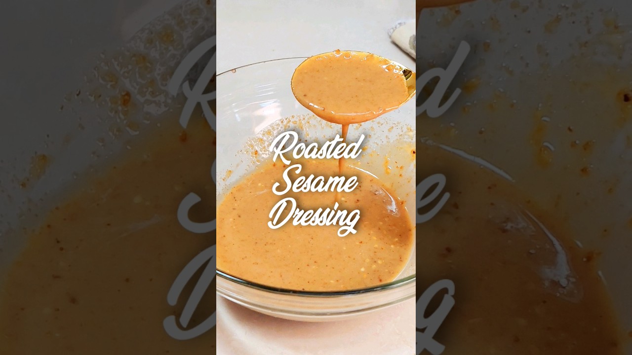 Roasted Sesame Dressing ala Kewpie #shorts #sesamedressing