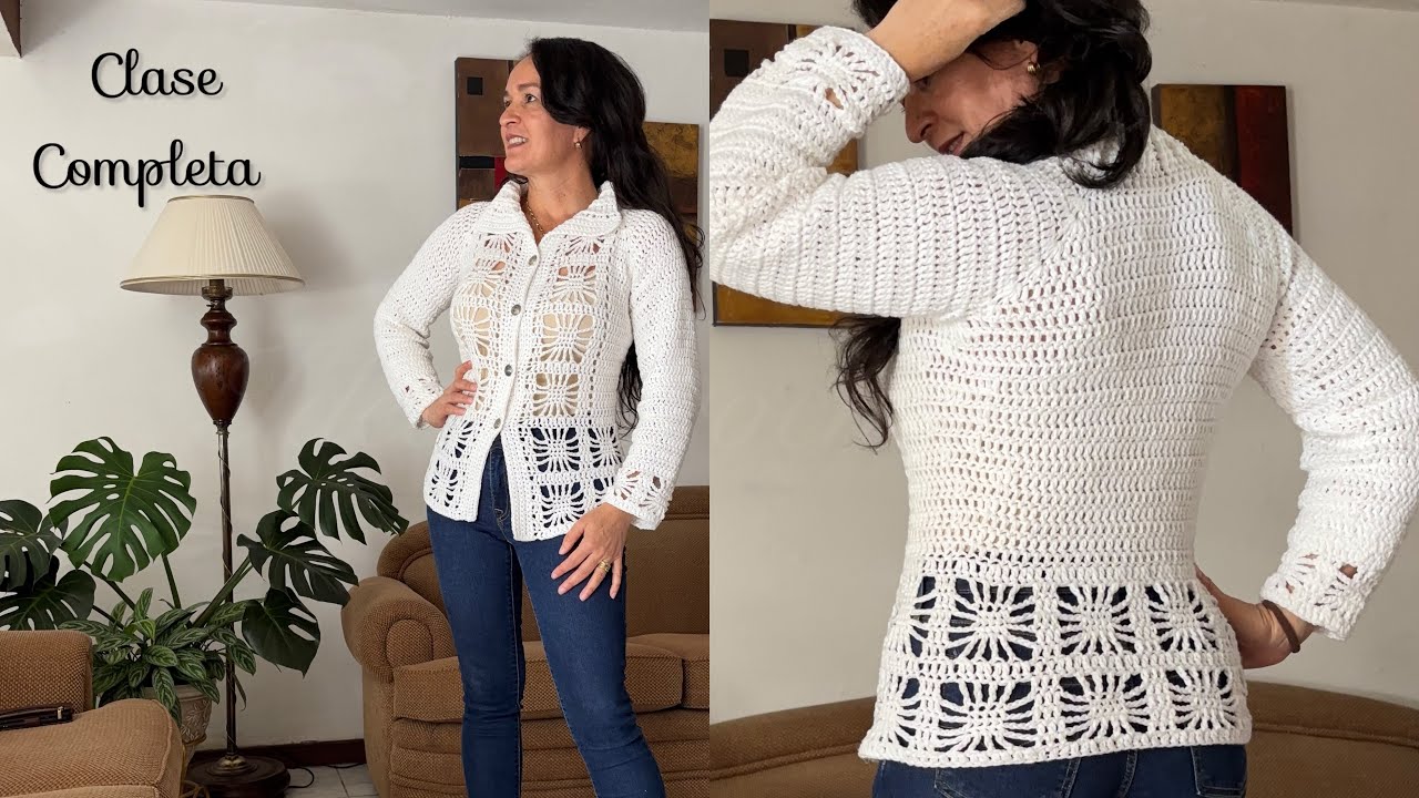 Chaqueta o abrigo a crochet: para todas las tallas 