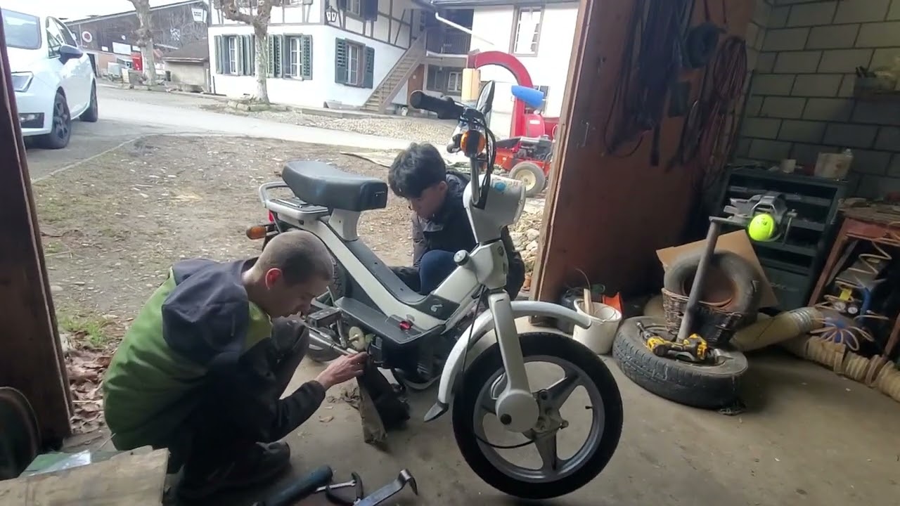 Piaggio Grillo Mofa Testride nach 20 Jahren, wird es laufen?