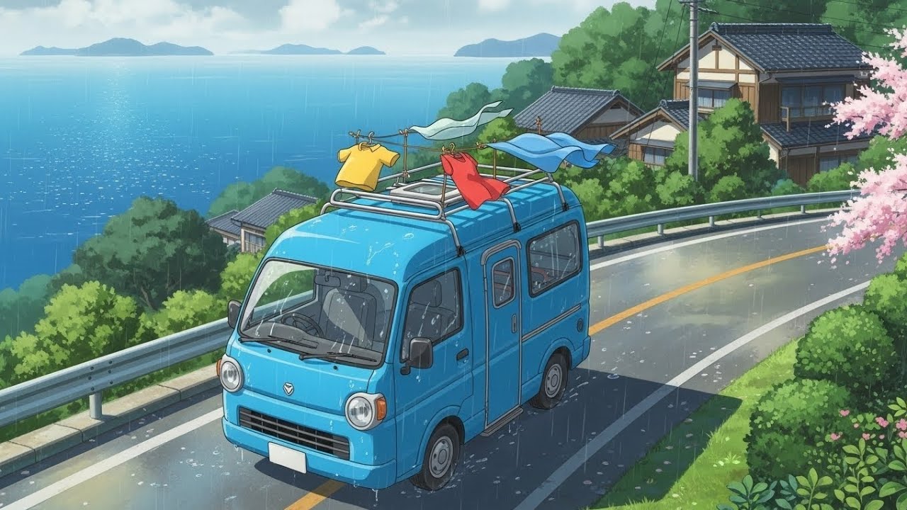 A Rainy Day In Our Motor Home | Some Cozy Moments Together | Ghibli Style Video