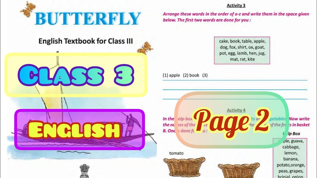 Revision Lesson || Activity 3 & activity 4 || Butterfly Class 3 English Page 2 || West Bengal Board