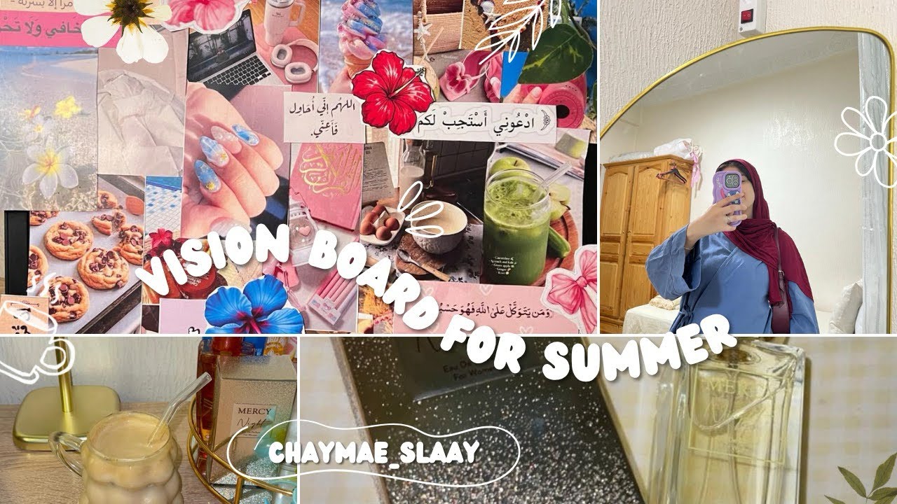 لوحة اهدافي لفصل الصيف🌸مشترياتي من Bim✨ايس كوفي✨||my vision board for summer 🌸ice coffee🧋
