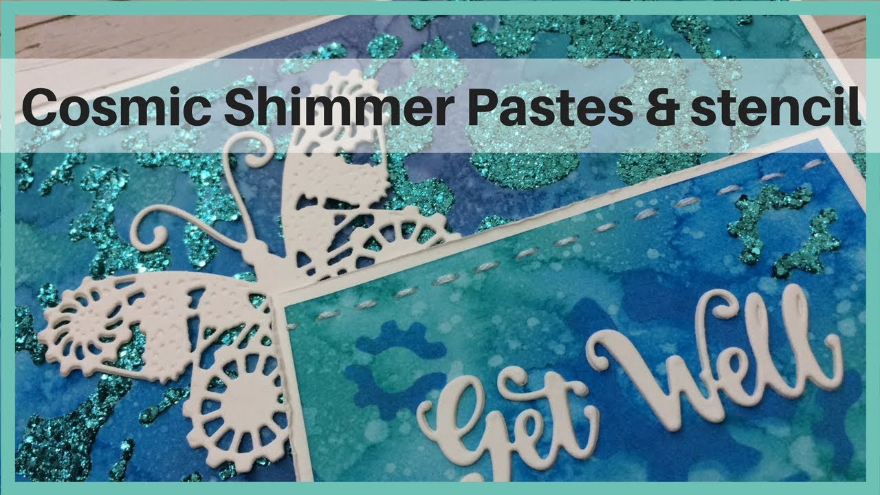 Cosmic Shimmer pastes and stencil