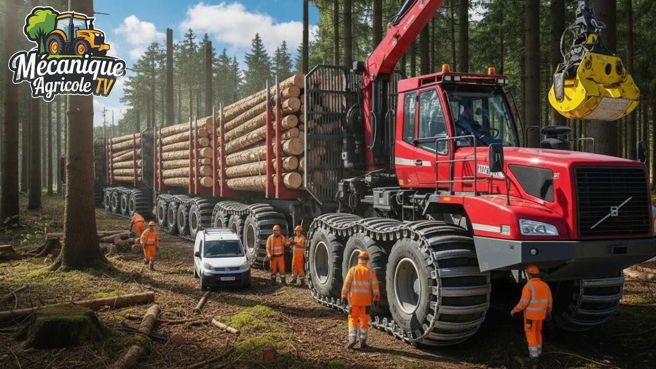 Comment ces GÉANTS de 1150 chevaux dévorent 3 tonnes de bois | TECHNOLOGIE D'EXPLOITATION PARFAITE