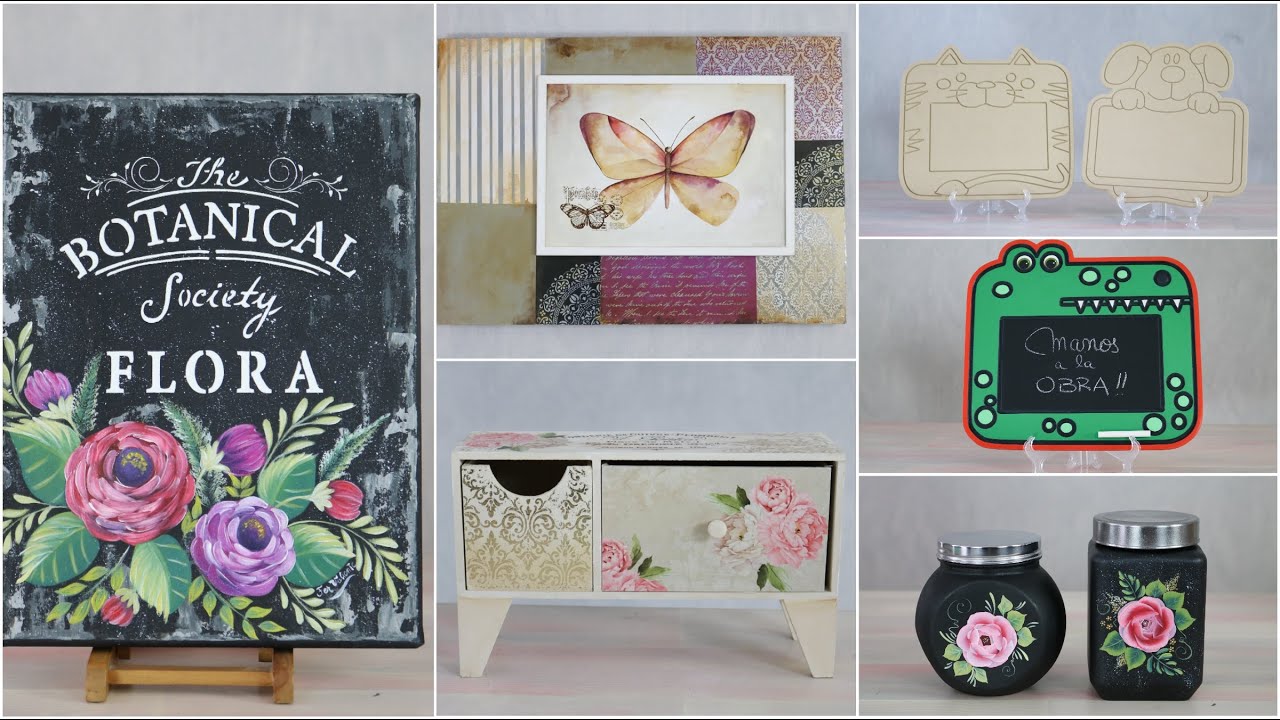 ManosalaObraTv 2019 Programa 66 - Pintar Rosas - Serigrafia y Decoupage - Pizarra Pinta Facil