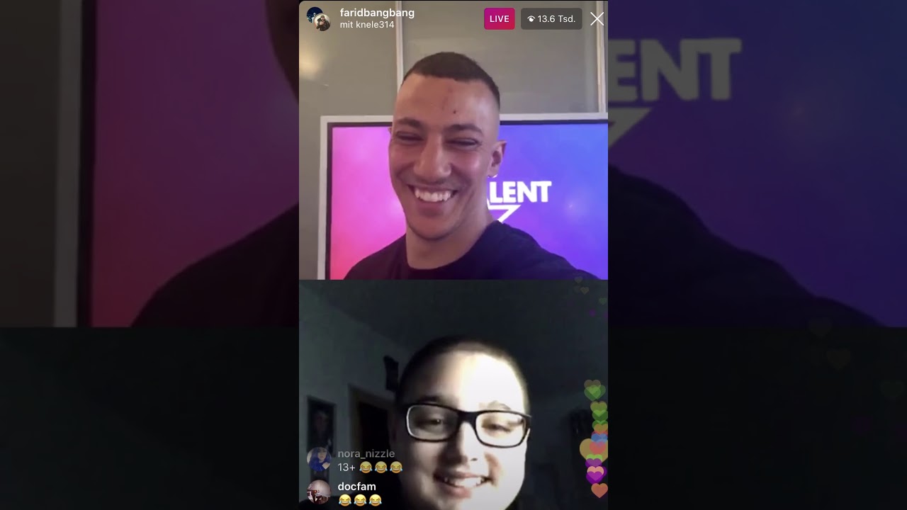 Farid Bang und Knele 314 live bei das „Instalent“ 😂😂😂