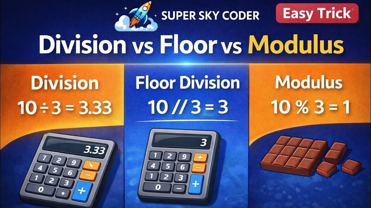 Python Division Operators Explained 🔥 | / vs // vs % (No More Confusion 😱) Phone se Python