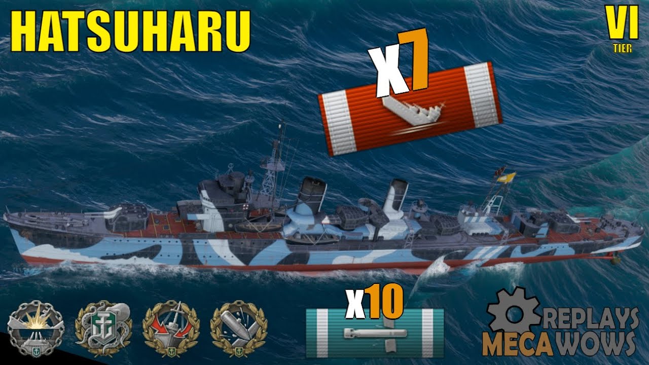 Hatsuharu 7 Kills & 130k Damage | World of Warships Gameplay