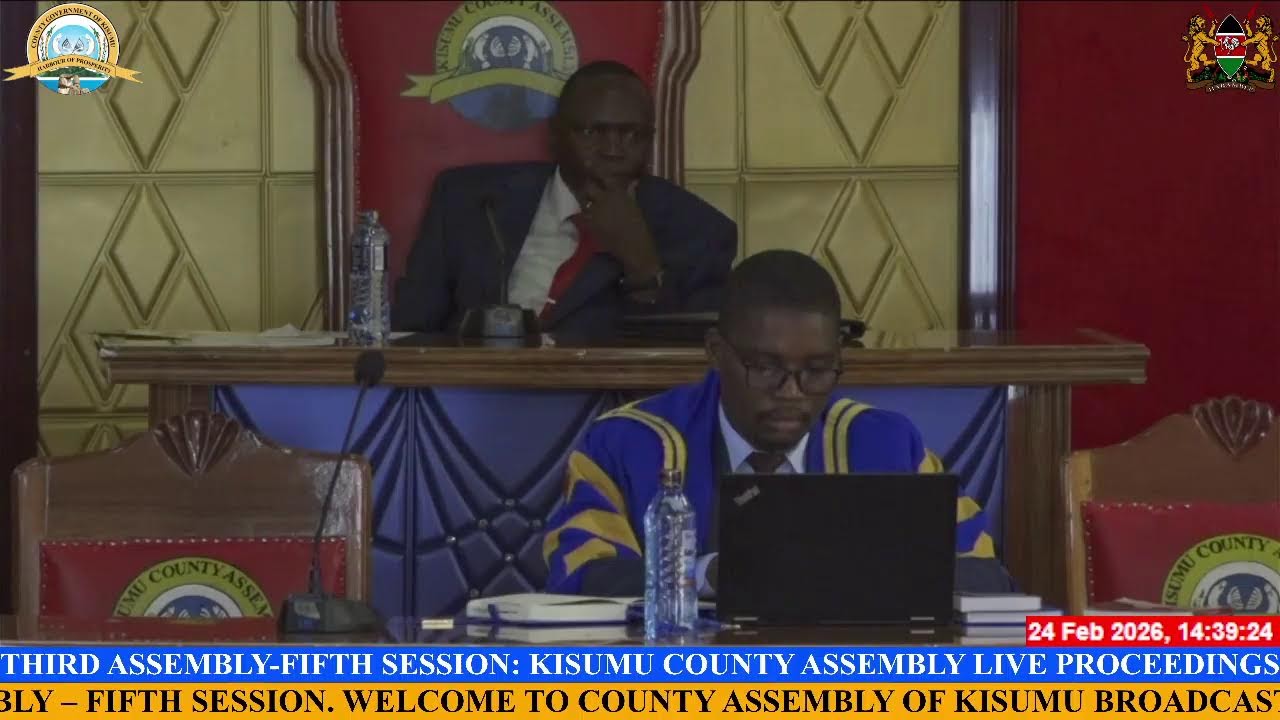 KISUMU COUNTY ASSEMBLY LIVE PROCEEDINGS OF TUESDAY 24TH FEBUARY, AT 2:30 P.M.