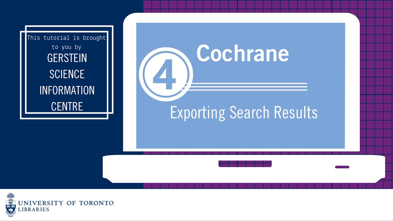 Exporting Searches in Cochrane