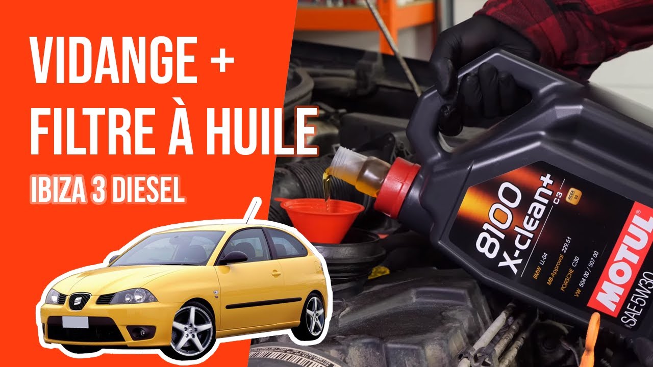 Vidange et changement du filtre à huile IBIZA 3 1.4 TDI 🛢