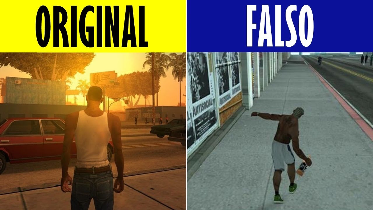 AS DIFERENÇAS DO GTA SAN ANDREAS (original / não original)