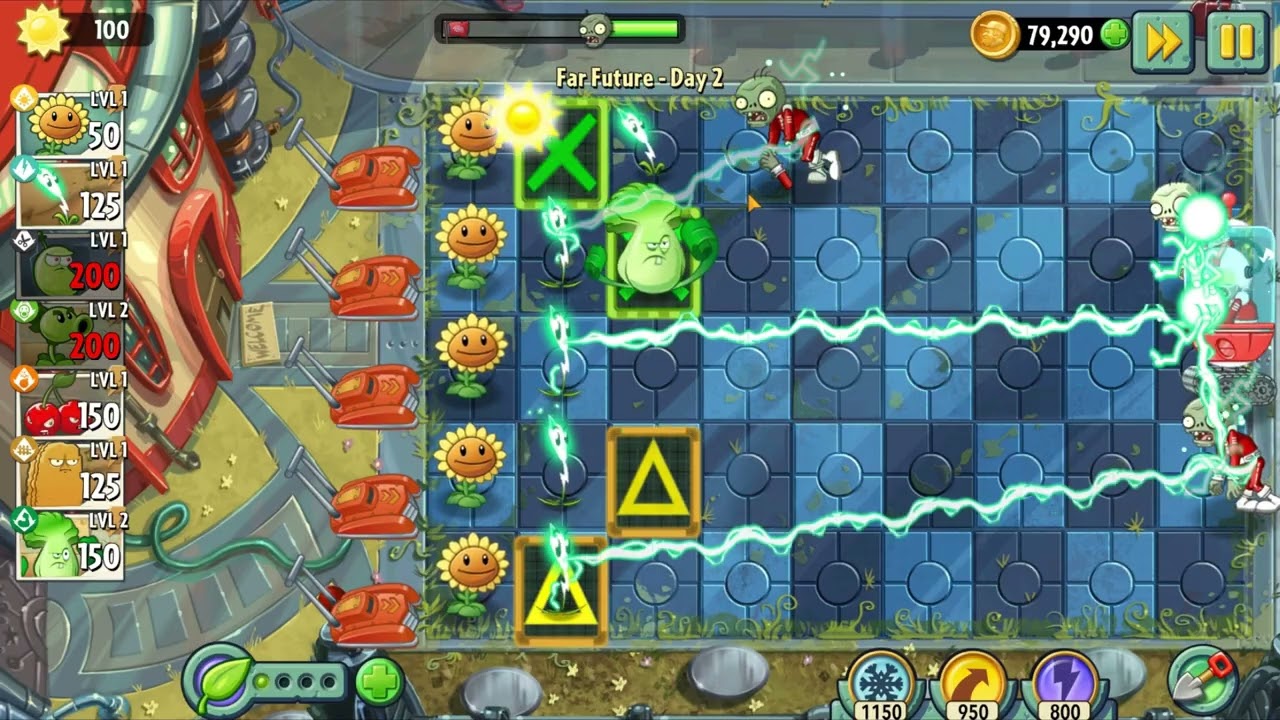 Watch And Learn Tutorial - Pvz2 - Far Future day 2