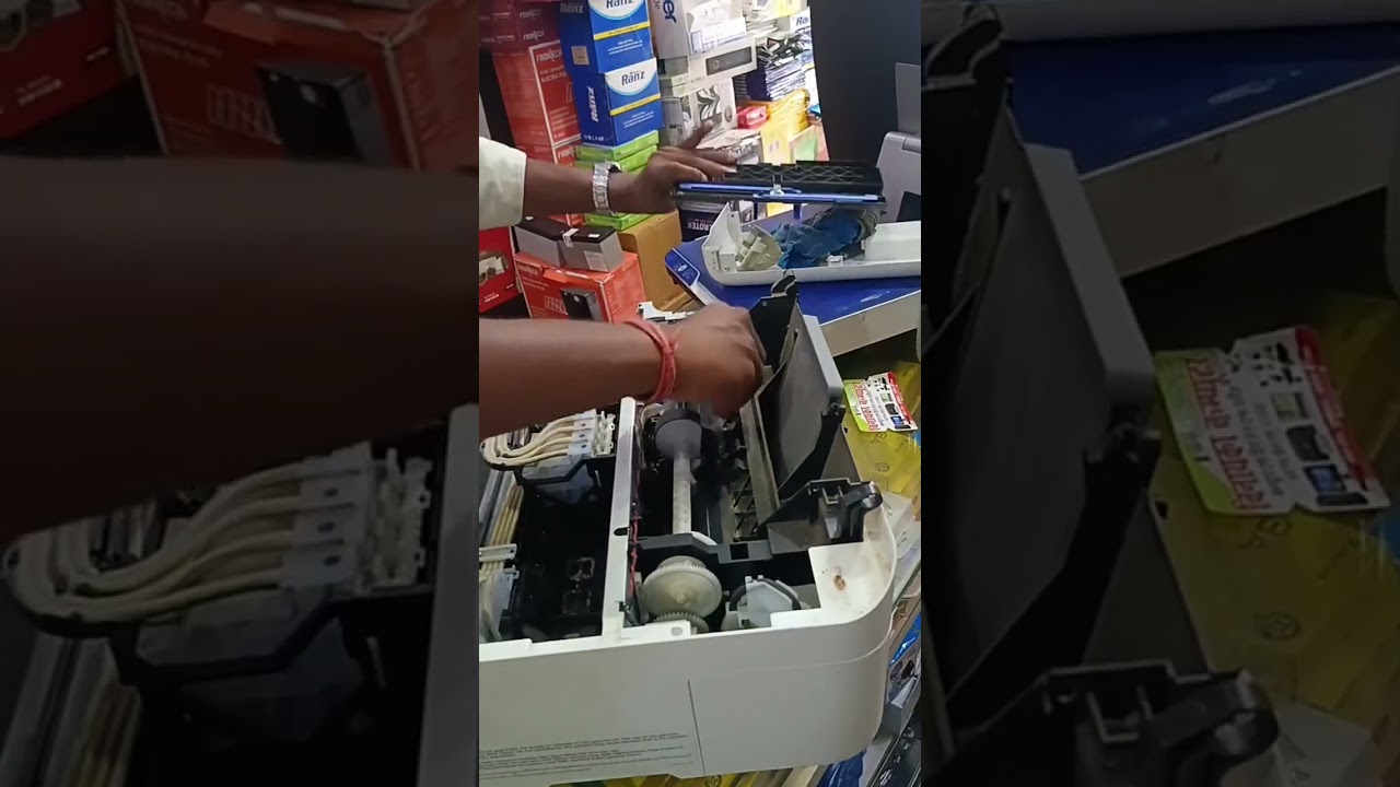 l3110 Paper feeding problem solve Change the roller set🙂 #epsonprinter #repair #l3110