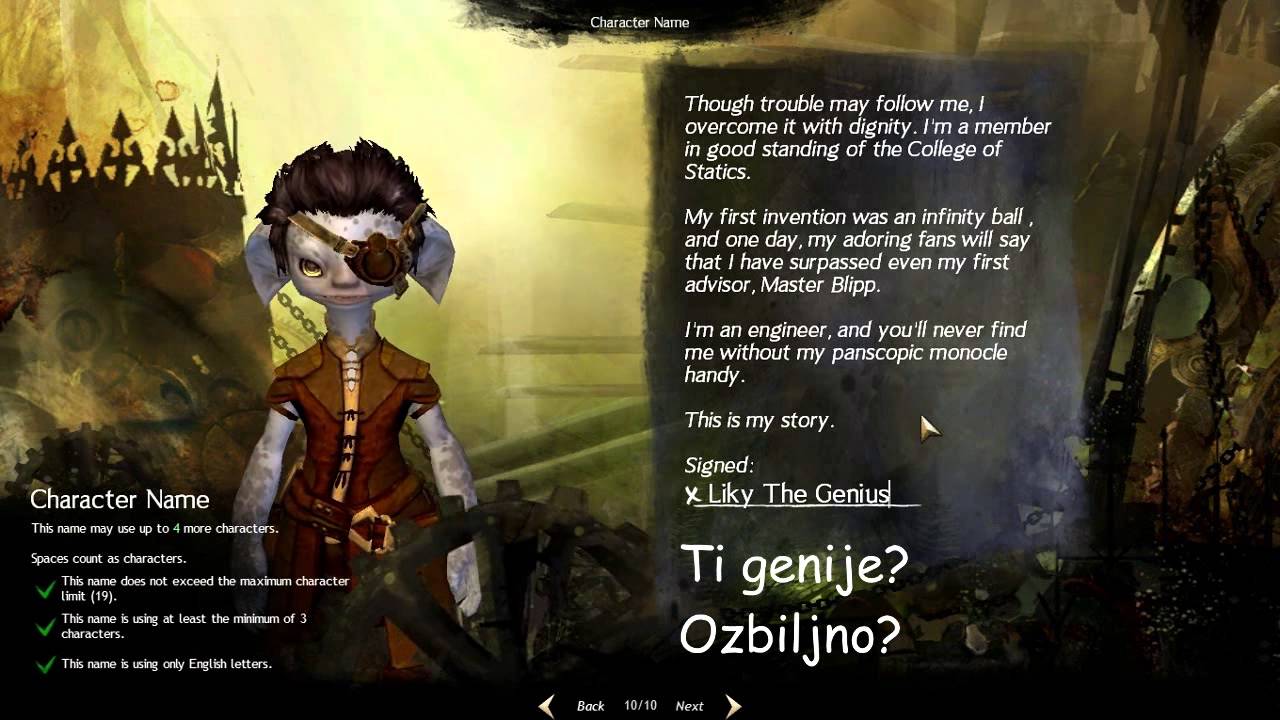 Guild Wars 2 epizoda 1 - pravljenje lika (Liky)