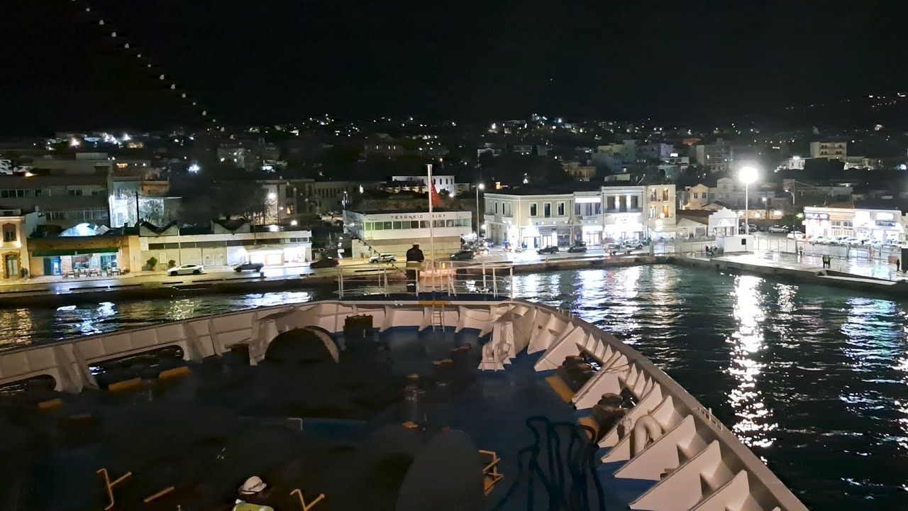 Arrival of Nissos Samos, Blue Star Ferries at Chios Port - January 2025 | Άφιξη Νήσος Σάμος