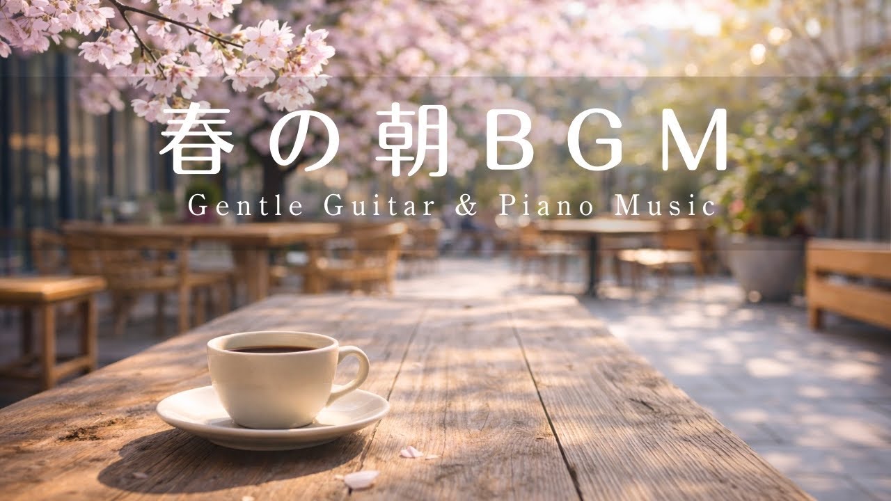 【癒し・作業用BGM】春の朝に流したい音楽🌸🌿-やさしいギター＆ピアノ90分-