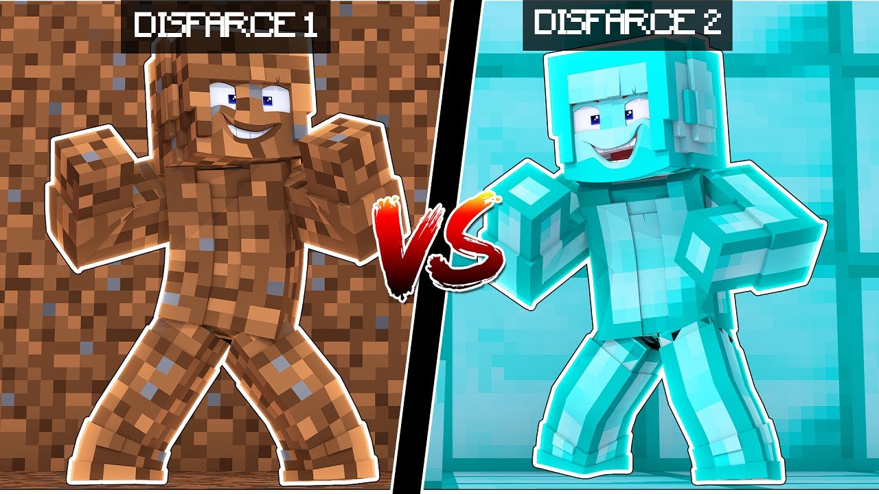 Minecraft: DISFARCE DE TERRA VS DISFARCE DIAMANTE - (Esconde-Esconde)