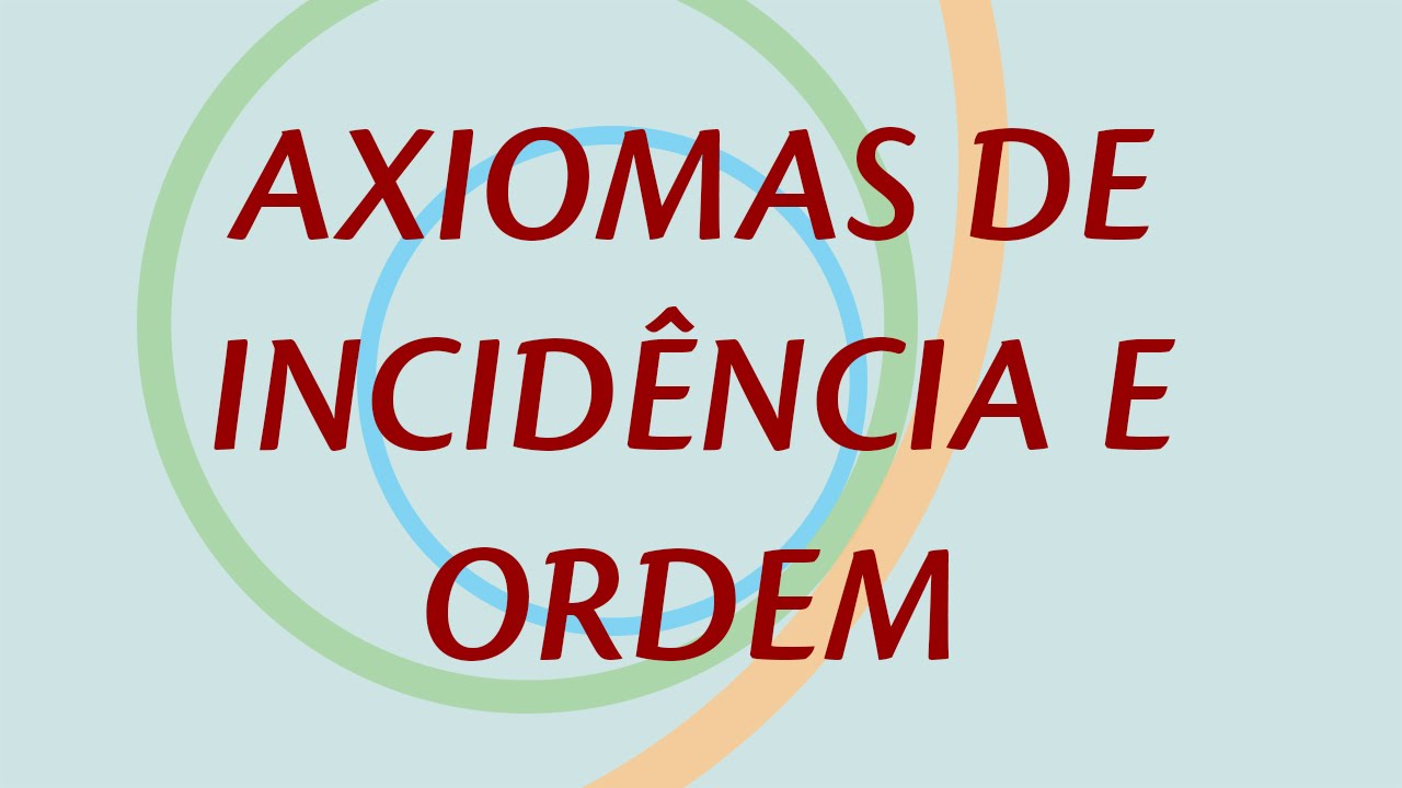 Axiomas de Incidência e Ordem