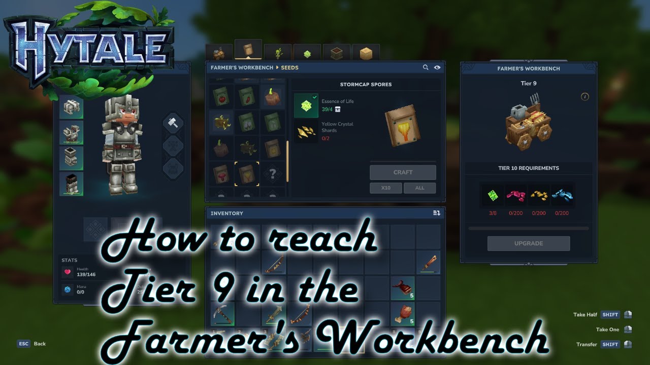 Upgrade Your Farmer's Workbench Tier 9! - Hytale Early Access Tips and Tricks!