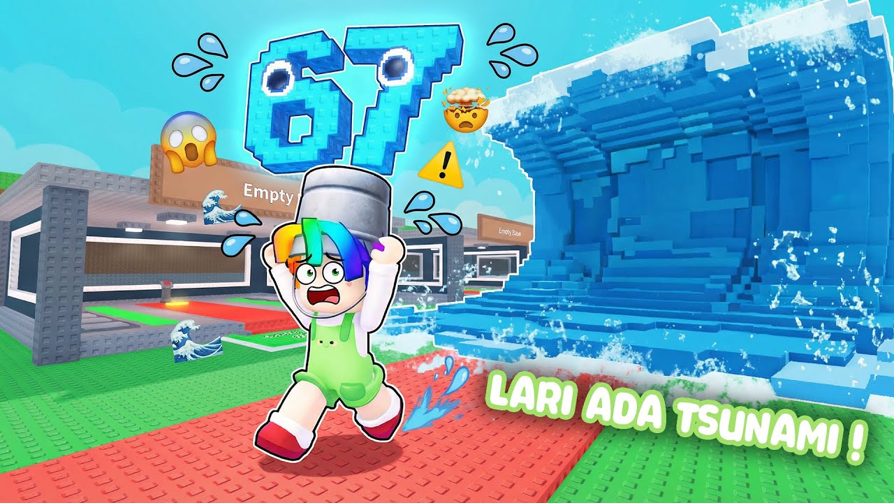 CURI BRAINROT ADA TSUNAMI !! LARI !! - ROBLOX INDONESIA