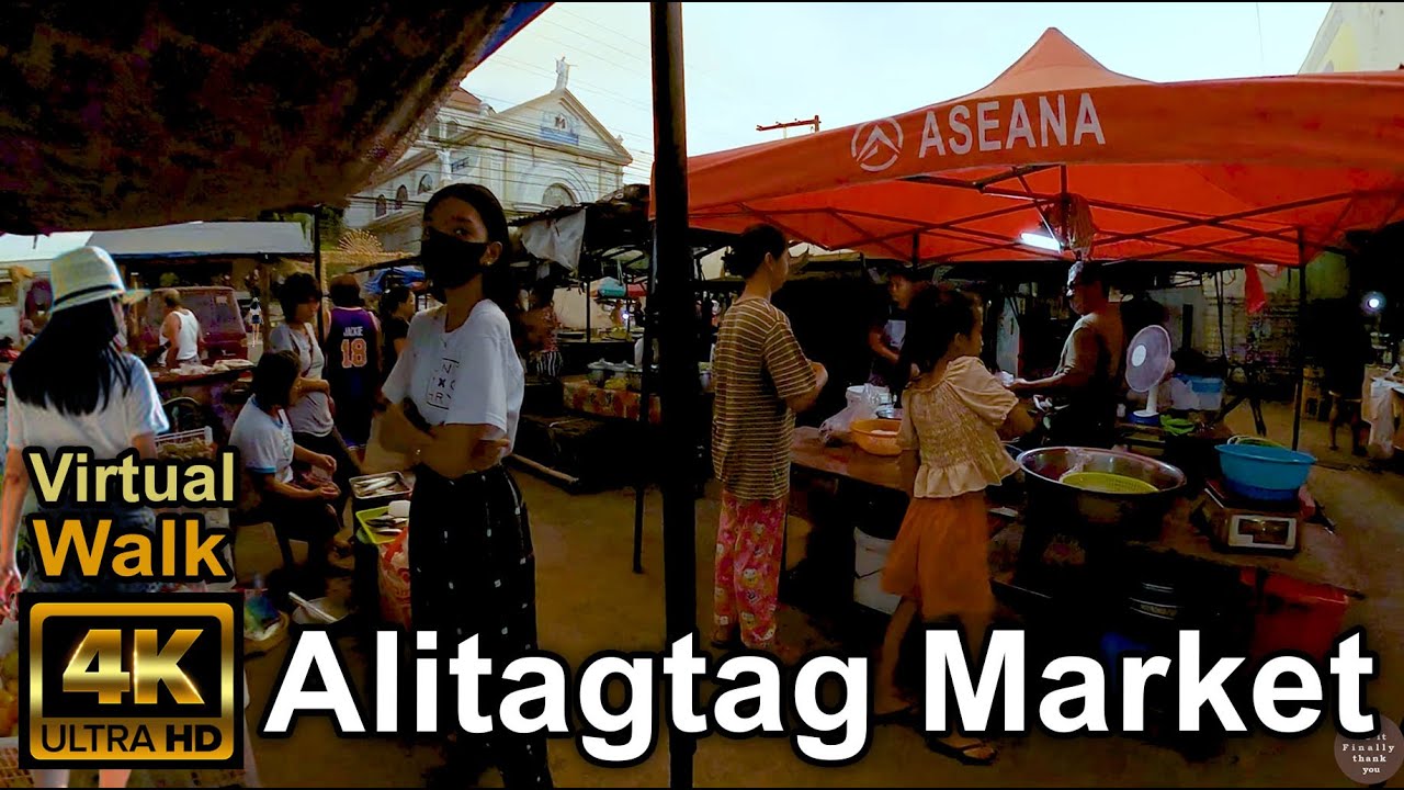 [4K] Alitagtag Market Night Walk | Alitagtag, Batangas | Virtual Walk