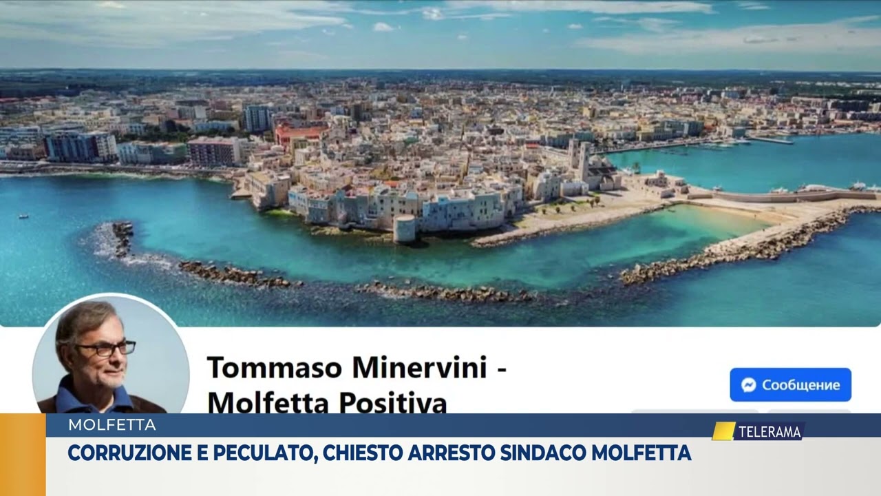 Corruzione e peculato, chiesto arresto sindaco Molfetta