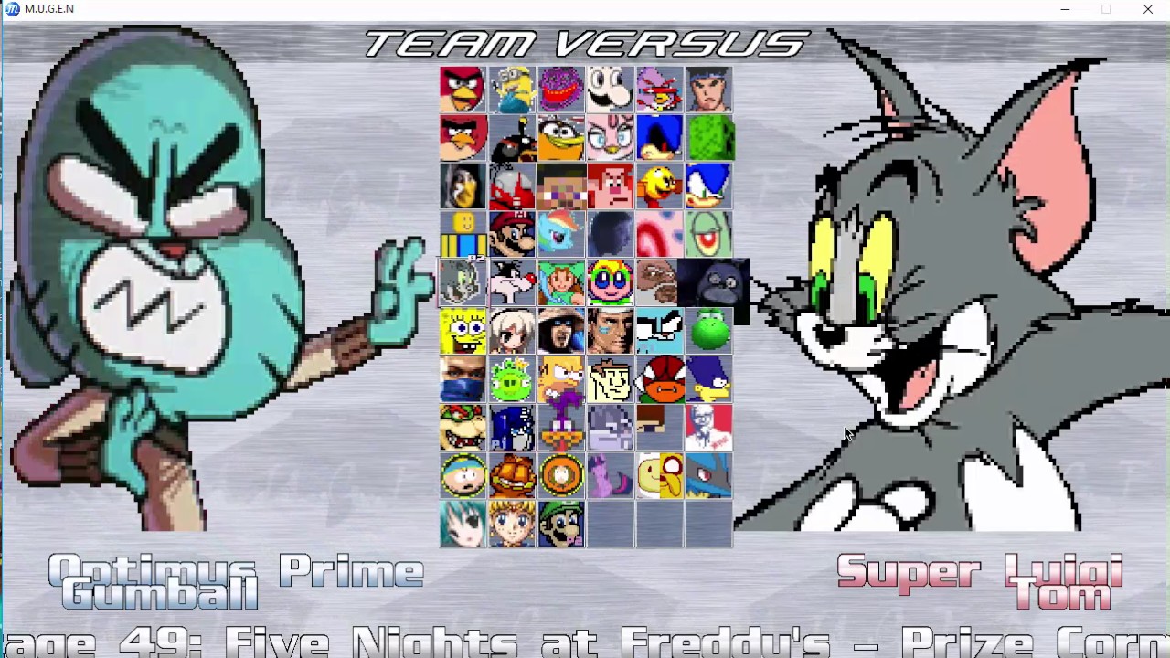 M.U.G.E.N - Optimus Prime and Gumball vs. Luigi and Tom