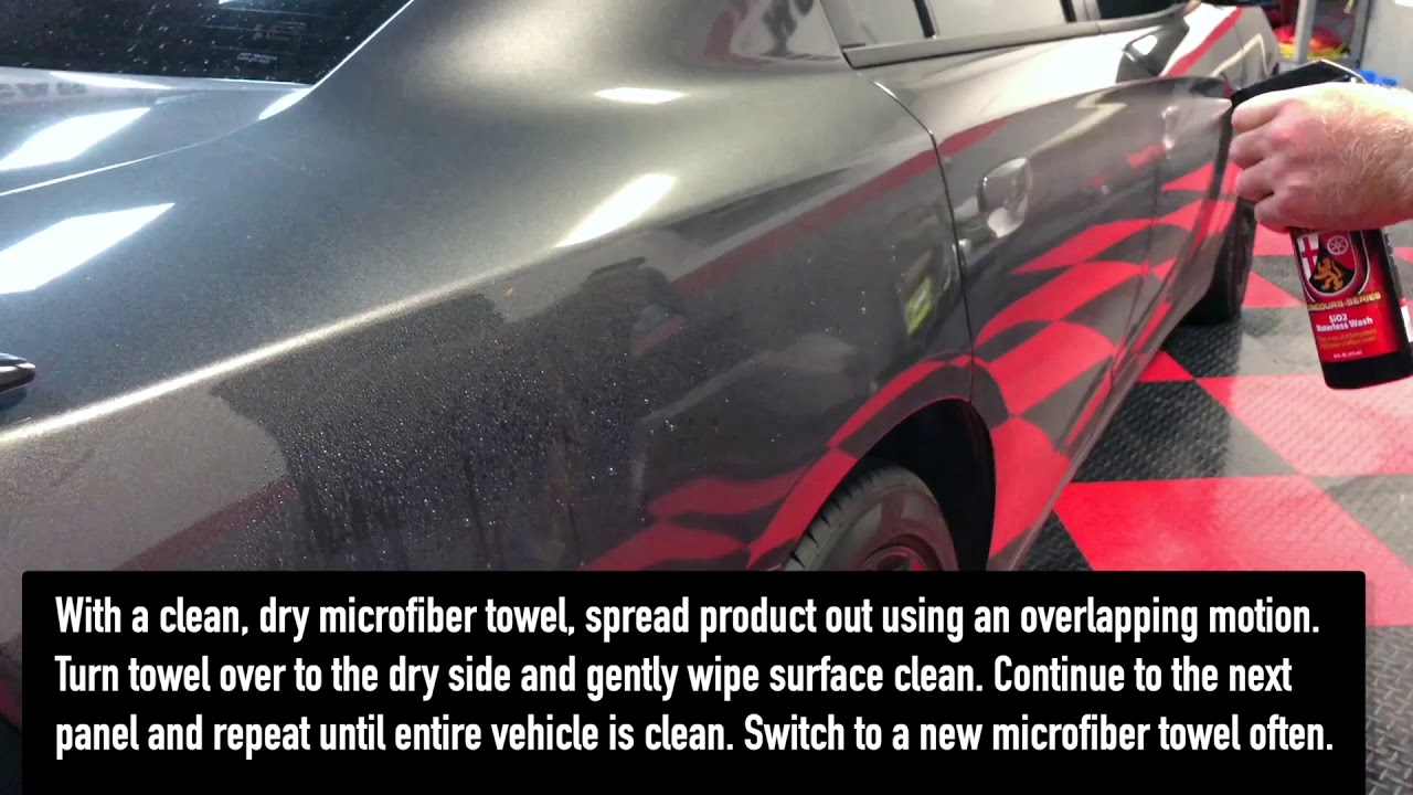How to Waterless wash your car and leave Sio2 protection