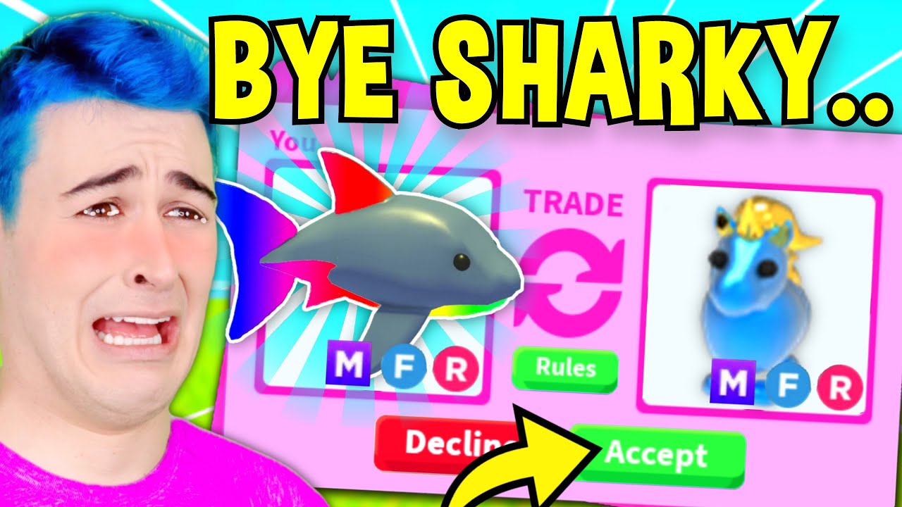 Do I *TRADE AWAY* My *MEGA SHARK* For This?! *EMOTIONAL* Rich Server TRADE PROOFS, Adopt Me Roblox