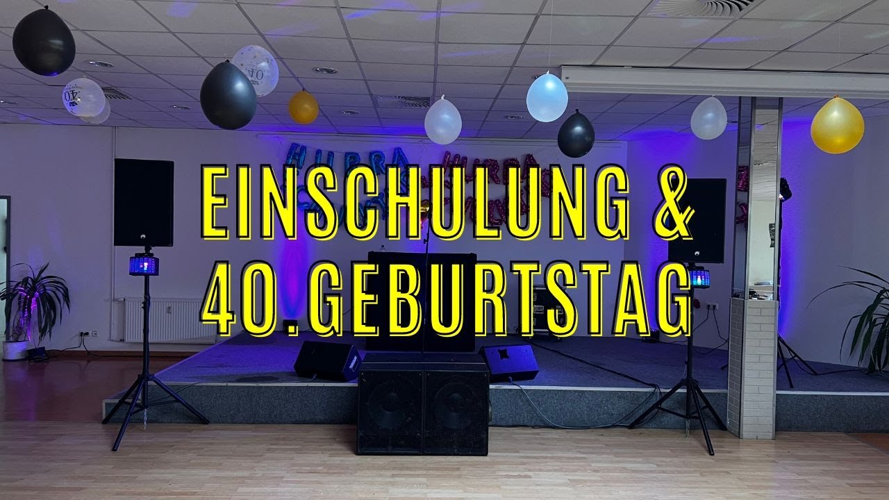 PA Anlagen Aufbau bei einer Einschulung + 40. Geburtstag mit Live Gesang