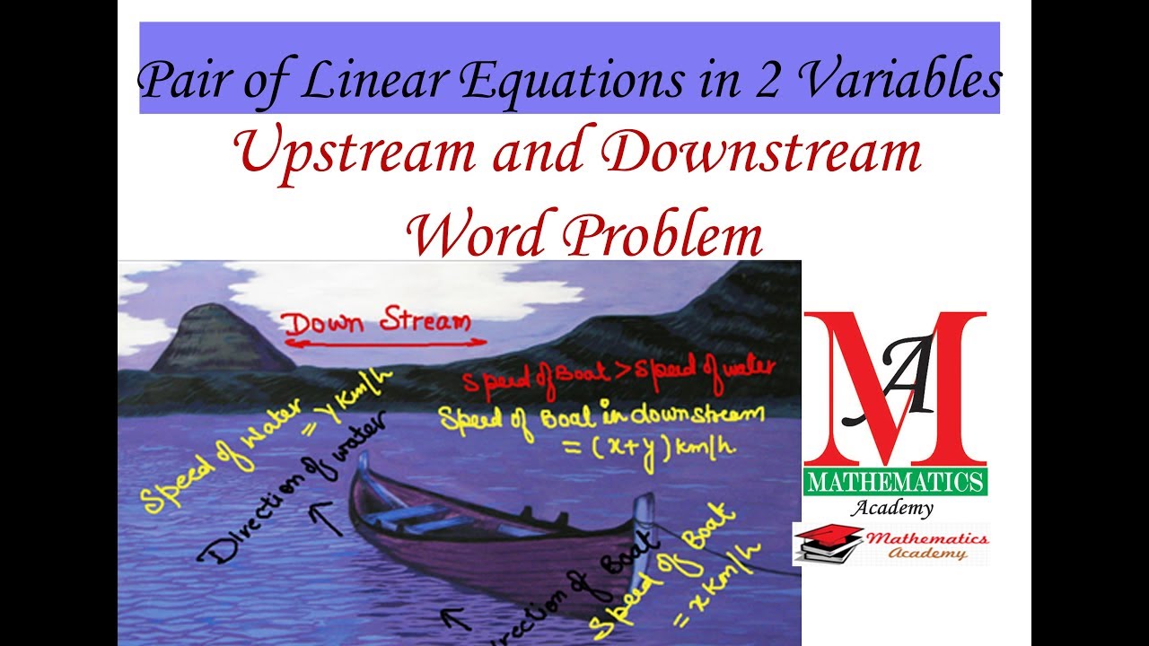 A boat goes 30 km upstream and 44 km downstream in 10 hours || Linear equation in two variables