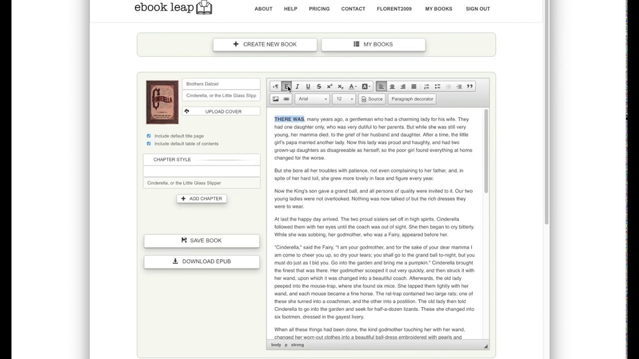 Create a beautiful ebook in 60 seconds (epub and mobi) with ebook leap