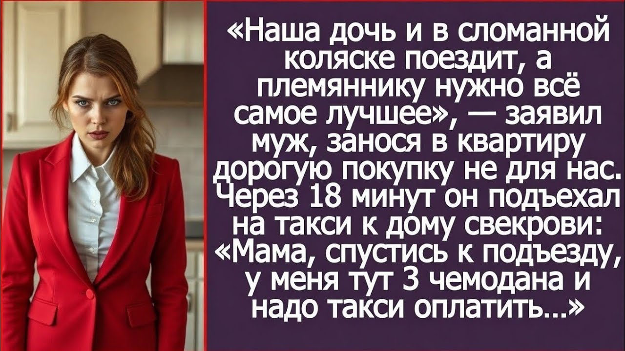 Наша дочь и в сломанной коляске поездит, а племяннику нужно всё самое лучшее. Заявил муж.