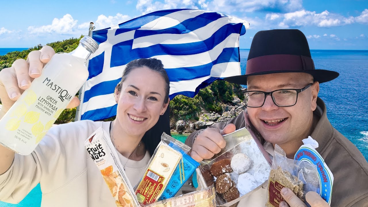 Trying Greek Candy for the first time ! Polish couple Reacts