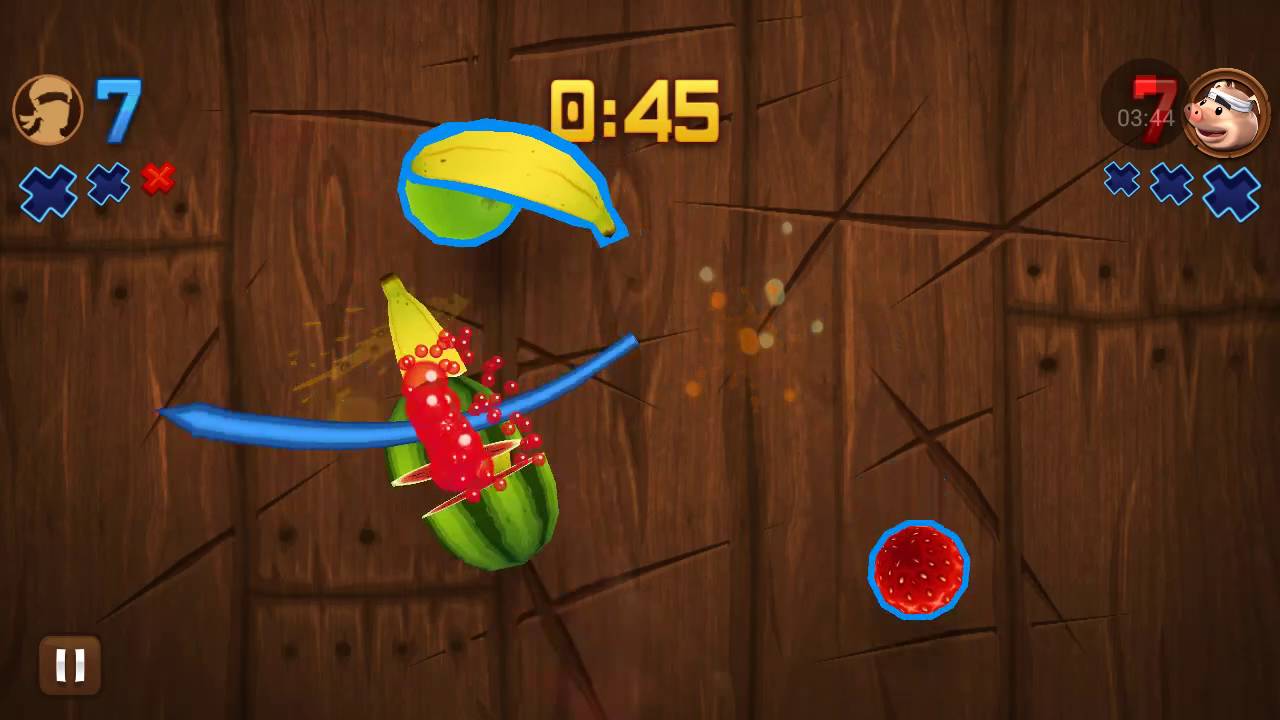 Jogo de corta frutas
