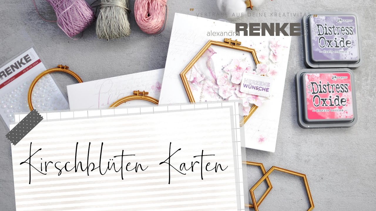 Kartenideen zur Kirschblüten Kollektion  #alexandrarenke