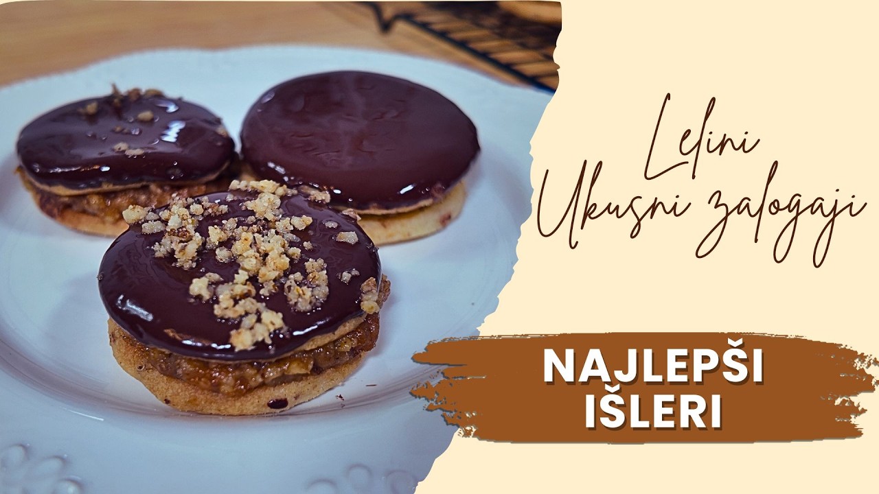 Najlepši Išleri sa orasima 🍫 Jednostavan recept za sitne kolače | Lelini ukusni zalogaji